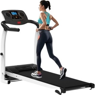 電動跑步機 2.5HP馬力 1-10km/h 可90°折疊, 黑