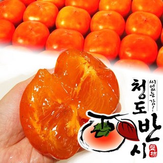 청년농부 청도반시 고당도 씨없는 홍시 산지직송, 씨없는 청도반시 5kg [소과] 46~50과 내외, 1개