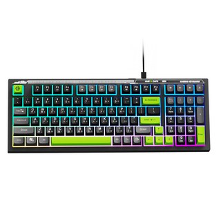 CHAOS 混元 巴蛇 霜 RGB靜音薄膜電競鍵盤 仿機械手感 可拆線 防潑水, 幽影黑