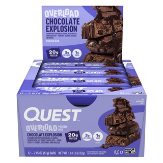 QUEST NUTRITION Overload 高蛋白棒 巧克力爆炸口味 12入, 1個, 732g