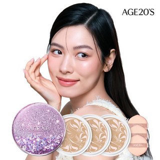 에이지투웨니스 샤이닝드롭 팩트 케이스+리필3개, 01.(핑크라떼)13호, 3개