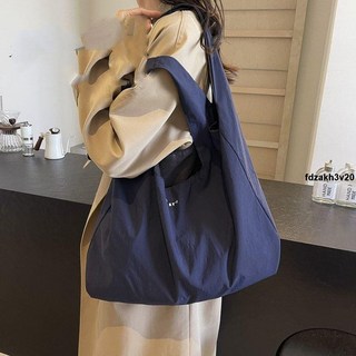 韓版托特包 韓版網紅購物袋 大容量時尚單肩包 百搭森系休閑托特包, 藍色,甚念包包