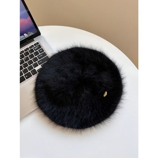 兔毛毛絨貝雷帽 針織羊毛畫家帽 (5色)