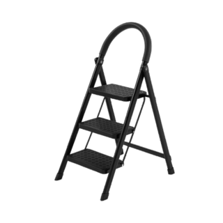 오브민 접이식 A형 계단형 가정용 사다리 블랙 2단 3단, 1개