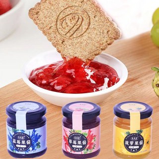 臺灣新品 0脂肪果肉果醬，草莓/藍莓口味，麵包夾心塗抹，冰粉鉢仔糕果醬，170克, 1個, 草莓醬+藍莓醬（送菠蘿醬）