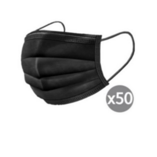 클래시 덴탈마스크 멜트블로운 필터 3중구조 일회용 마스크 50매, 블랙, 1개, 50매입