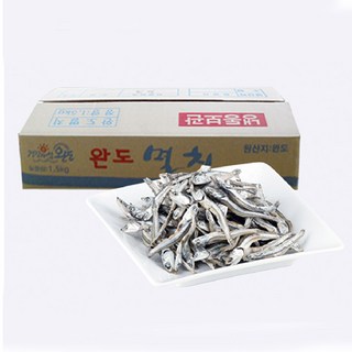 [바다가득히] 완도 조림용 안주용 찍어먹는 중멸치(고바), 1kg, 1박스
