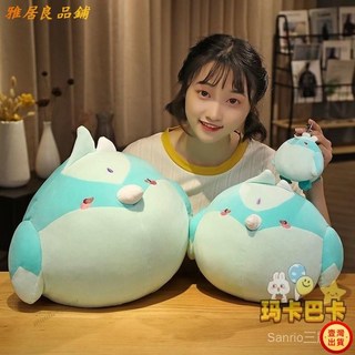 妙原神 提瓦動物園系列魈鳥糰子抱枕 毛絨公仔玩偶 原神娃娃抱枕 女生節日禮物, 魈 毛絨玩偶,35釐米