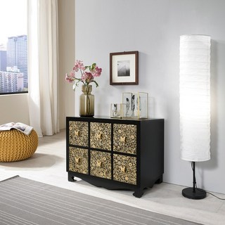 아블로 원목 2단 6칸 서랍장 나비장 문갑 수납장 거실장