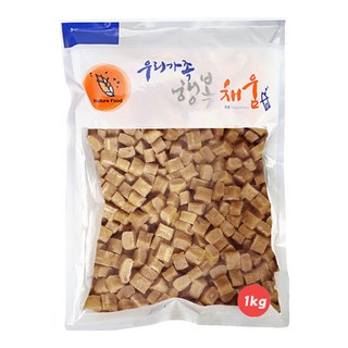 국내산 강아지 대용량 수제 큐브 건조간식 1kg, 1개, 황태