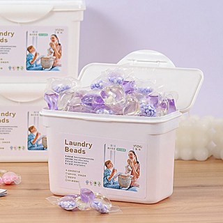 現貨 三合一盒裝柔順除螨多效洗衣凝珠, 1個, 30顆/薰衣草香三合一盒裝