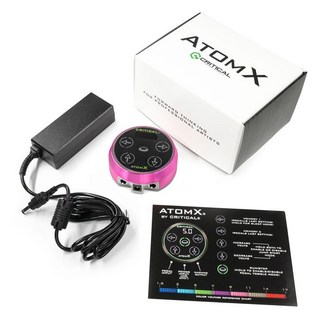 Critical 庫力帝克 ATOMX 數位式紋身電源 液晶顯示 無需腳踏 刺青機穩壓器, 1個, 粉色, 粉色