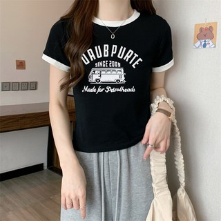 韓版短版上衣 女生短袖T恤 短袖上衣 夏季性感女上衣