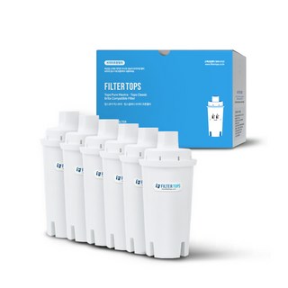 [호환] 필터탑스 탑스클래식 카본 정수필터 브리타 클래식 호환 6개 세트