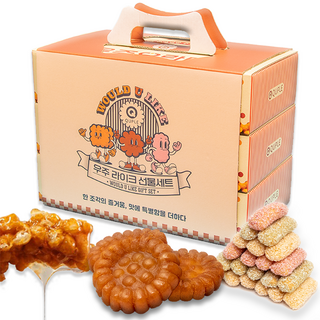 우주 약과 오란다 유과 3종 옛날간식 세트, 1개, 1224g