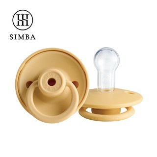 小獅王辛巴 simba 扭扭圓型安撫奶嘴-全齡 1入 多款可選(扭扭奶嘴) 母乳口感 附防塵蓋, 【日常型】蜂蜜芥末, 1個