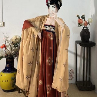 大碼漢服套裝女：國風齊胸襦裙 原創唐製 日常春夏仙氣寫真服飾