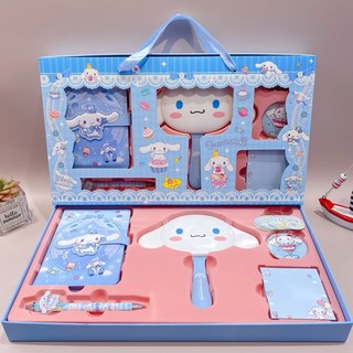 산리오 문구세트 다이어리 꾸미기 거울 빗 신학기 노트 문구, 1세트, 시나모롤