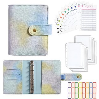 2025 A7 바인더 지갑 지퍼 봉투 예산용 현금 봉투 시스템 링 바인더 포켓 시트 및 스티커 포함