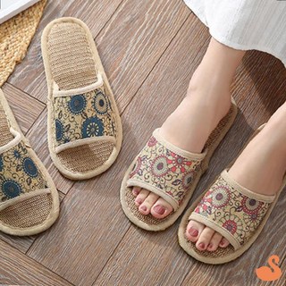 페이즐리린넨거실화 층간소음방지 실내화 슬리퍼, 230, 여성레드(230-250mm), 1개