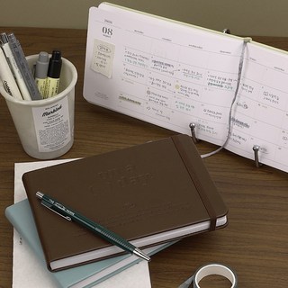 2026 온어데이 다이어리 위클리 양장 다이어리 날짜형 일기장 26년 업무용 회사 미니 다이어리, 와이드_모카브라운