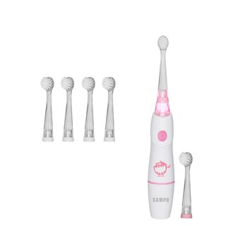 SAMPO 聲寶 幼童音波震動牙刷 附6刷頭 TB-Z1806CL, 粉紅色, 1個