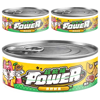 COUCH POTATO Power 超能貓咪主食罐, 原野鮮鹿, 80g, 3罐