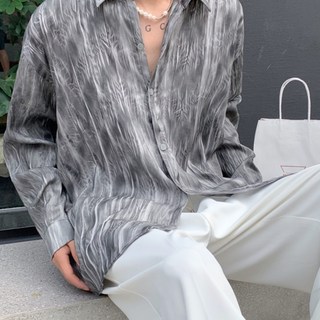 港風襯衫男士長袖韓版夏天旅遊外穿寬鬆學生外套防曬潮流輕熟寸衫