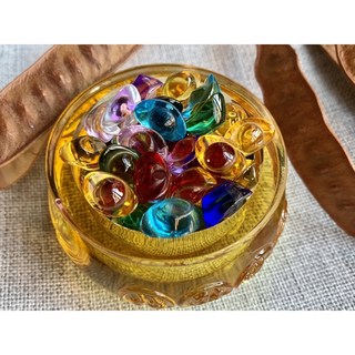 畫意坊 聚寶盆 黃琉璃元寶 招財Q版多彩元寶 琉璃元寶72顆 居家辦公室擺件