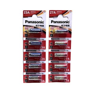 Panasonic國際牌松下正廠高性能12V 23A 27A遙控器鐵捲門鹼性電池, 1個, 23A一顆, 5個裝