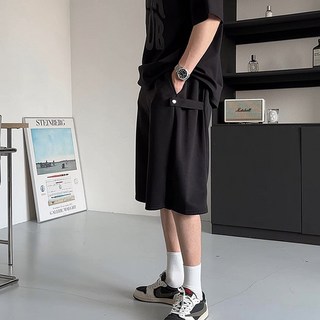 치트키 남녀공용 카노어 사이드 스냅 버뮤다 데일리 팬츠