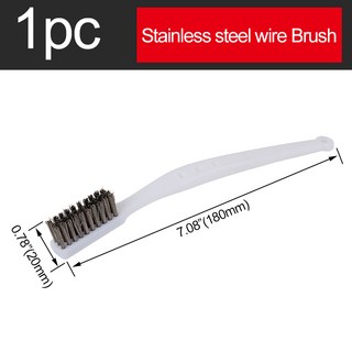 스테인레스 스틸 와이어 브러시 황동 나일론 연마 강모 강력한 오염 제거 깊은 틈새 청소 1PC, 02 1 pc