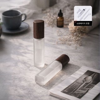 위클리빙 휴대용 공병 유리 향수병 미세안개, 2개, Dark Wood 10ml