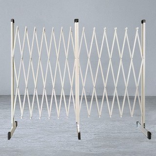 玻璃鋼伸縮圍欄 隔離欄 反光欄杆 施工護欄 圍擋 防護欄 圍欄 交通圍欄 伸縮柵欄門 拱形伸縮圍欄學校門口, 全白高1.2米長4米國標加厚款