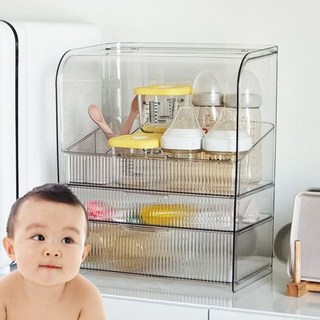 왓템 젖병보관함 3단 이유식기 유아식기 보관함
