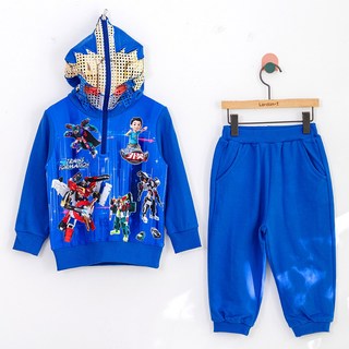 정품 헬로 카봇 긴팔 가면 상하복 반집업 옷 바지 세트