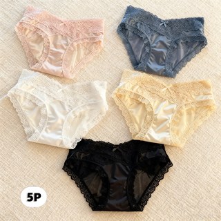 아모인 여성 섹시팬티 여성 레이스팬티 5매세트 망사팬티 여자팬티세트