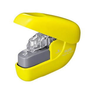 星星文具 PLUS 普樂士 6枚無針釘書機 SL-106NB，安全環保，輕巧便利，辦公學習好幫手, 黃, 1個