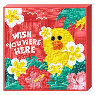 라인프렌즈 보석십자수 알로하 샐리 큐빅 비즈, 1개