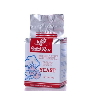 White Rose 白玫瑰活性乾酵母 500g - 烘焙專用，快速發酵，麵包饅頭適用, 1個