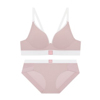 드리밍 볼륨 노와이어 햄팬티 세트_미스티로즈