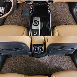 모하비더마스터매트 전체코일매트 바닥깔판 차량 자동차발판 일반페달 19-, 브라운, 133  6인승 일반페달 19년이후