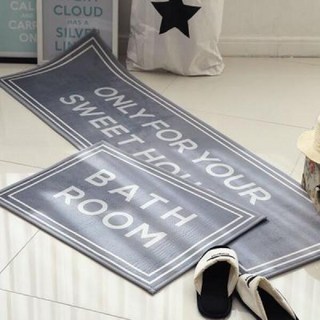 아트박스/러그랜드 텍스트 극세사 매트 + 롱주방매트 set