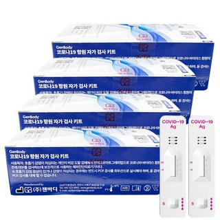 젠바디 코로나19 신속항원 자가진단 검사키트, 4개, 2개입