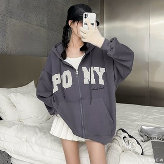 CUTNSEW 69641 貼布繡花連帽外套 oversize 寬鬆版型