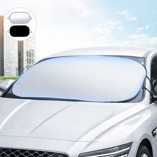 ROYAI ONE 실내 실외 겸용 차량 햇빛가리개 자동차 앞유리 선바이저, 1개, 실버