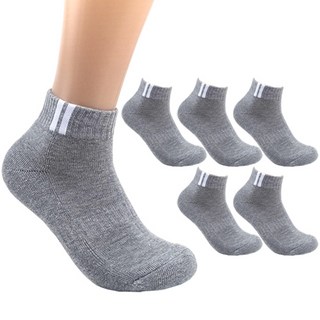 더베이직 남성용 국산 두꺼운 이중쿠션 챔프 스포츠 단목 양말 6켤레, 그레이, 6개