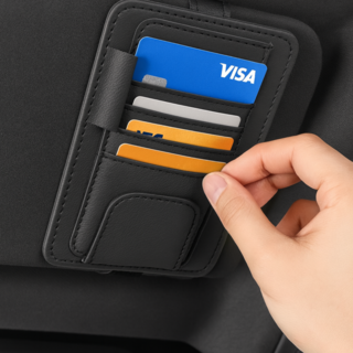 리엔비 차량용 다용도 카드포켓 클립, 블랙(2개), 1세트