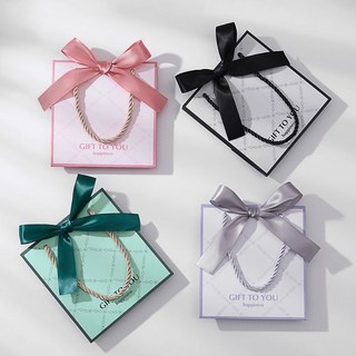 INS風小清新禮物包裝袋，化妝品禮品適用，多尺寸紙質手拎牛皮紙袋，可客製化, 1個, 綠色【小號】,【零售//1個裝】