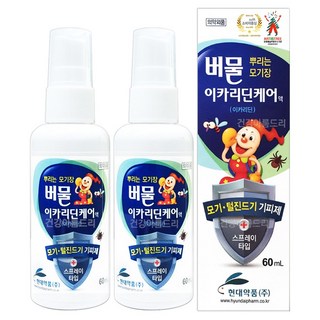 모기기피제 버물 이카리딘케어 스프레이, 60ml, 2개